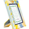 Hand-Marbled Picture Frame 4x6 in Blue & Gold