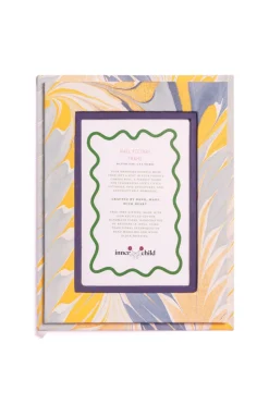Hand-Marbled Picture Frame 4x6 in Blue & Gold