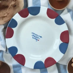 Hand-painted “American Dream, Baby” Plates, Set of 2