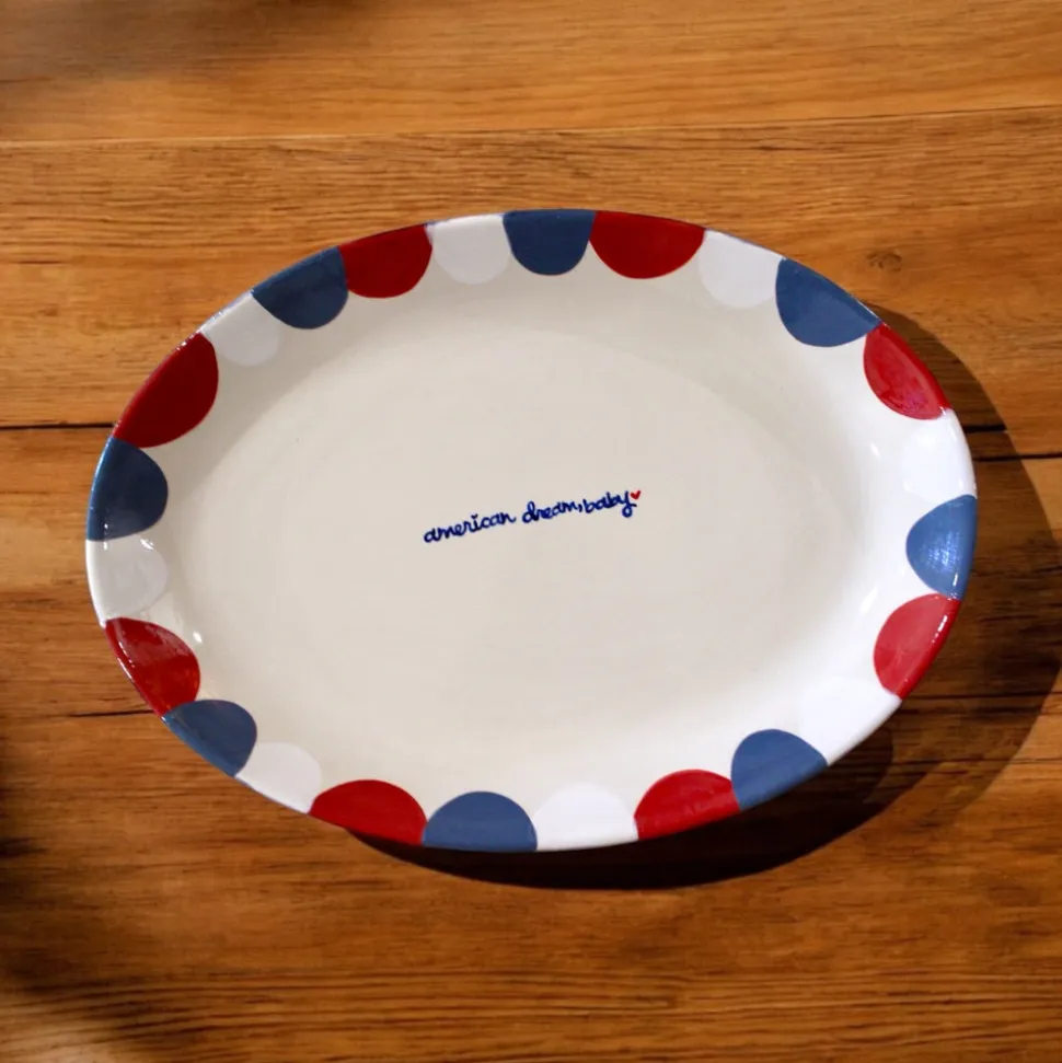 Hand-painted “American Dream, Baby” Serving Tray
