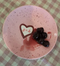 Hand-painted Custom Heart Initial Tiny Plates, Set of 4