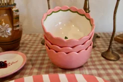 Hand-painted Custom Initial Bowls, Set of 4