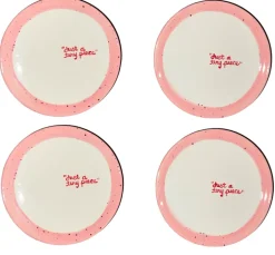 Hand-painted “Just a Tiny Piece” Tiny Plates, Set of 4