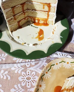 Hand-painted “Just Married” Scalloped Cake Plate