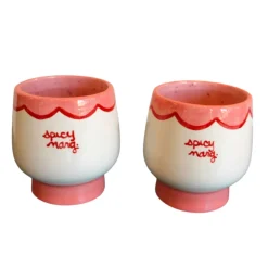 Hand-painted “Spicy Marg” Cups, Set of 2