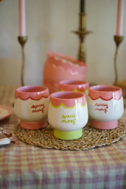 Hand-painted “Spicy Marg” Cups, Set of 2