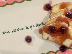 Hand-painted “This Kitchen is for Dancing” Scalloped Tray