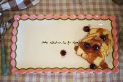 Hand-painted “This Kitchen is for Dancing” Scalloped Tray