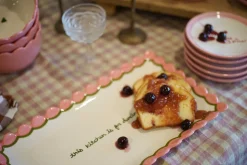 Hand-painted “This Kitchen is for Dancing” Scalloped Tray
