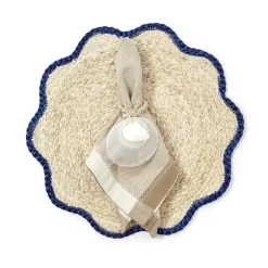 Handwoven Scalloped Edge Placemats, Set of 4