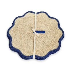 Handwoven Scalloped Edge Placemats, Set of 4