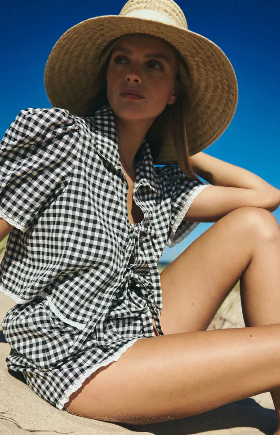 Hanna Set in Black Gingham