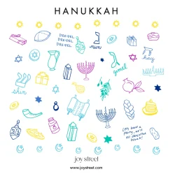 Hanukkah Two-Piece Kids Henley Pajamas