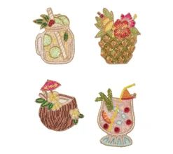 Happy Hour Coaster in Multi, Set of 4 in a Gift Bag