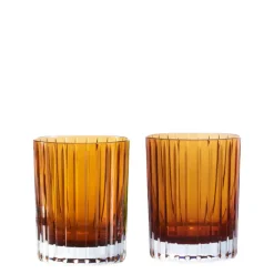 Harmonie Double Old Fashion Tumbler, Orange Set of 2