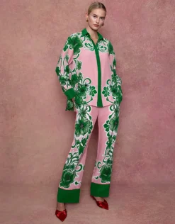 Havana Crepe Trouser in Antigua Green