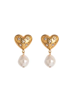 Hayden Earrings in Crystal Antique Gold