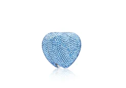 Heart Miniature Pillbox in Light Sapphire