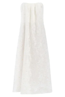 Helena Strapless Column Gown With Train