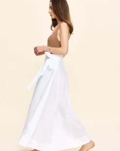 Helena Wrap Skirt in White