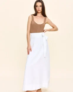 Helena Wrap Skirt in White