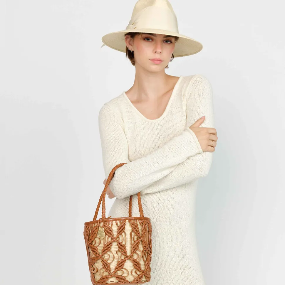 Helix Woven Mini Crossbody in Cinnamon