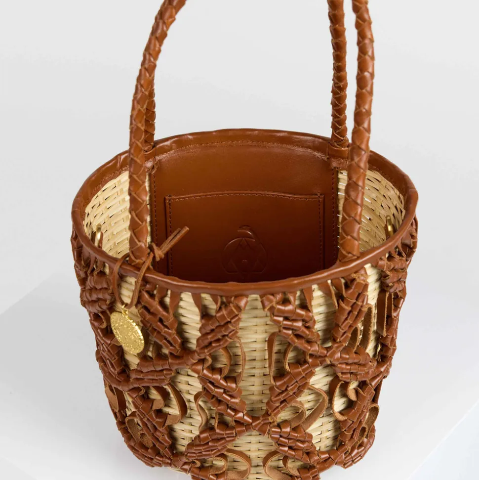 Helix Woven Mini Crossbody in Cinnamon