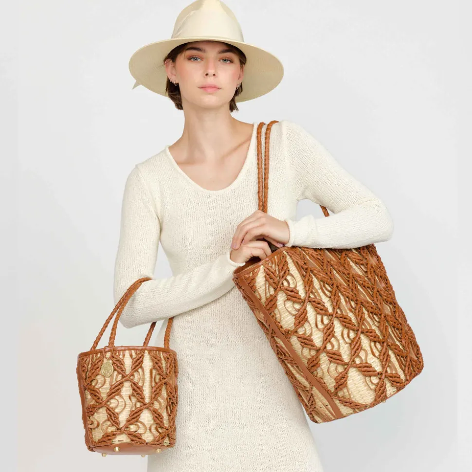 Helix Woven Mini Crossbody in Cinnamon