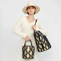 Helix Woven Mini Crossbody in Black