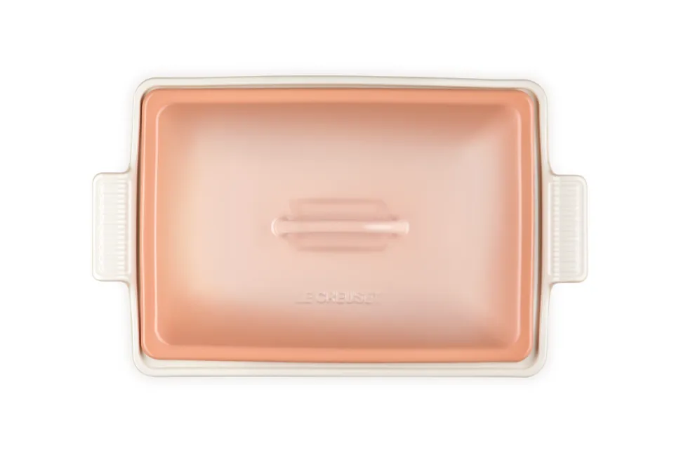 Heritage Covered Rectangular Casserole in Peche