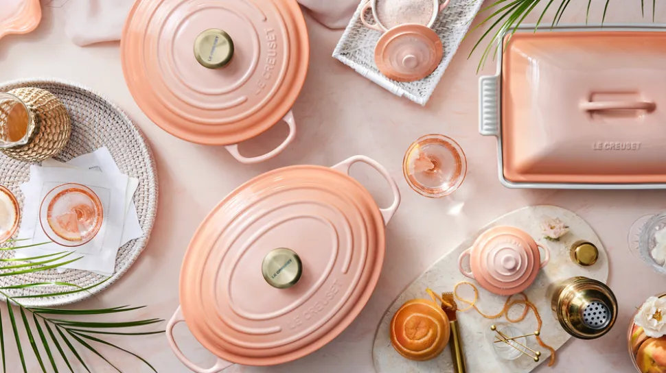 Heritage Covered Rectangular Casserole in Peche