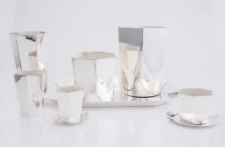 Hexagon Silver-Plated Ice Bucket
