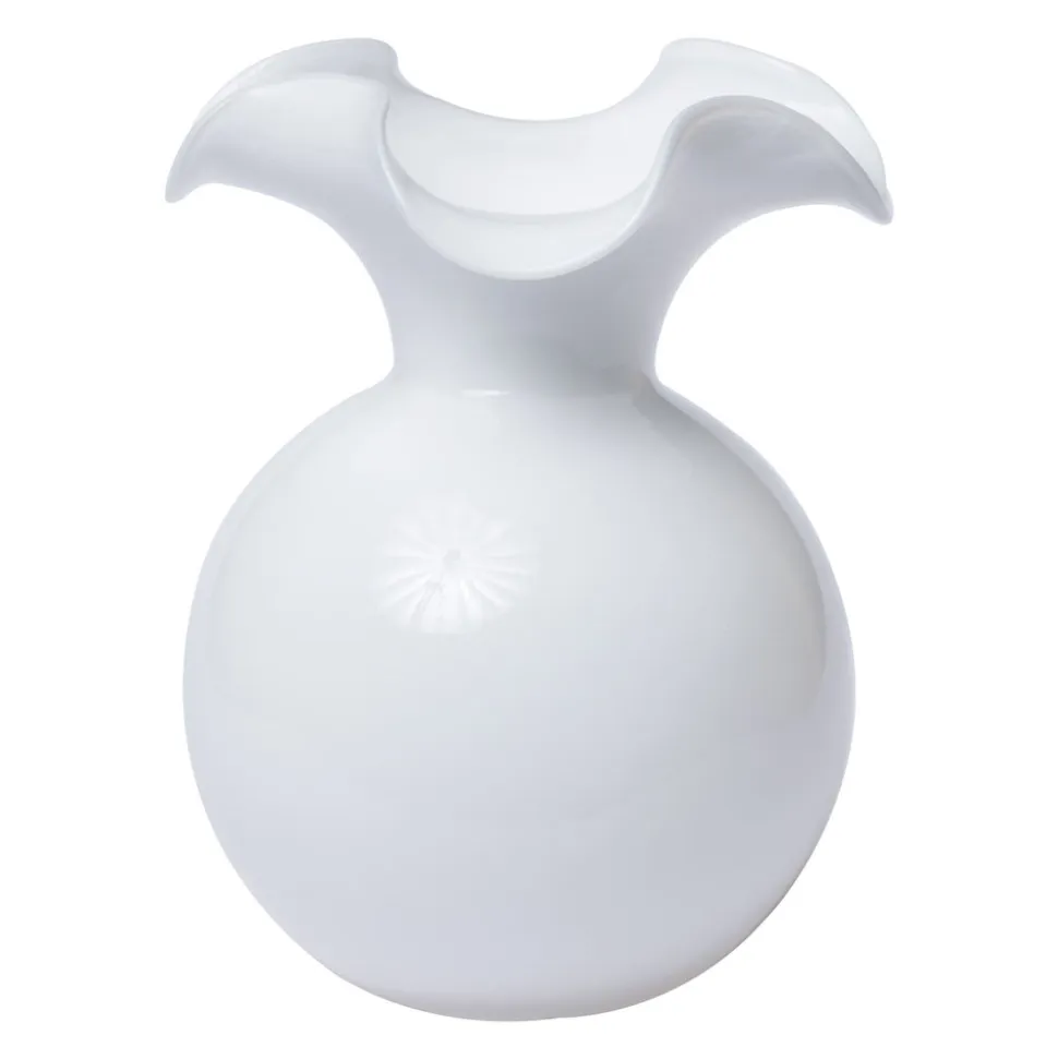 Hibiscus Glass Medium Fluted Vase