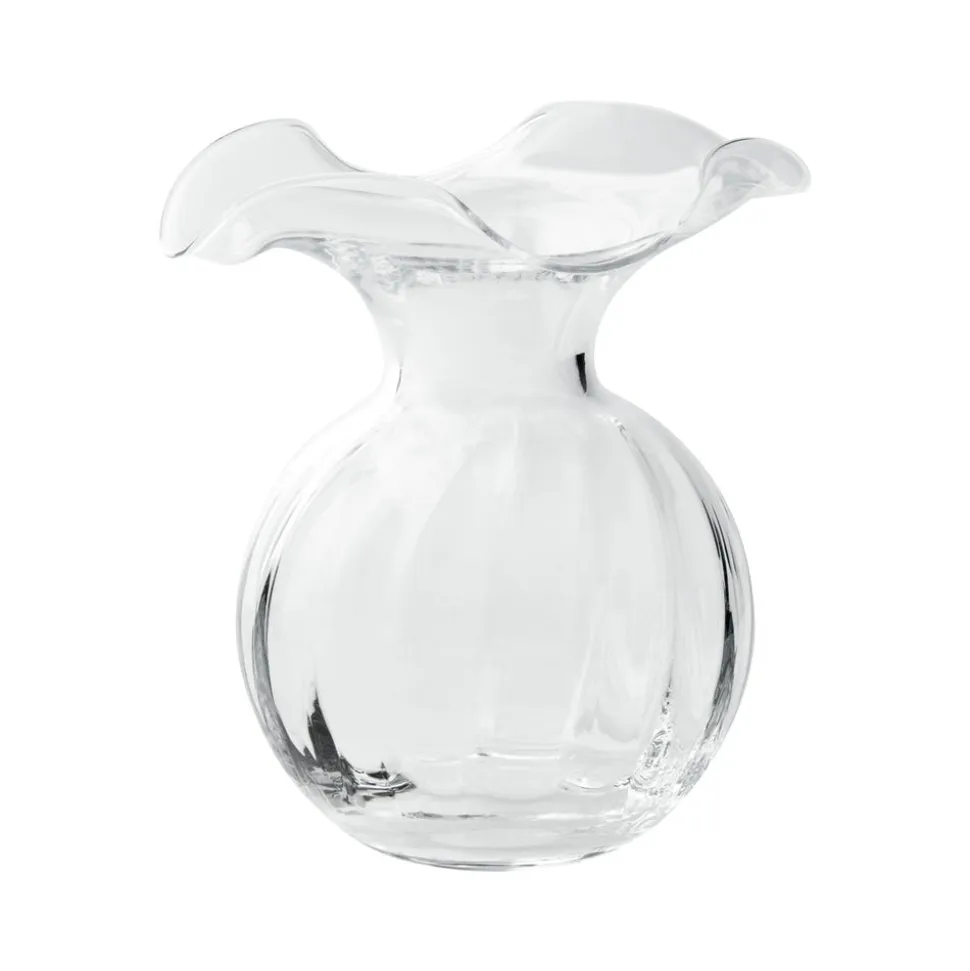 Hibiscus Glass Small Fluted Vase