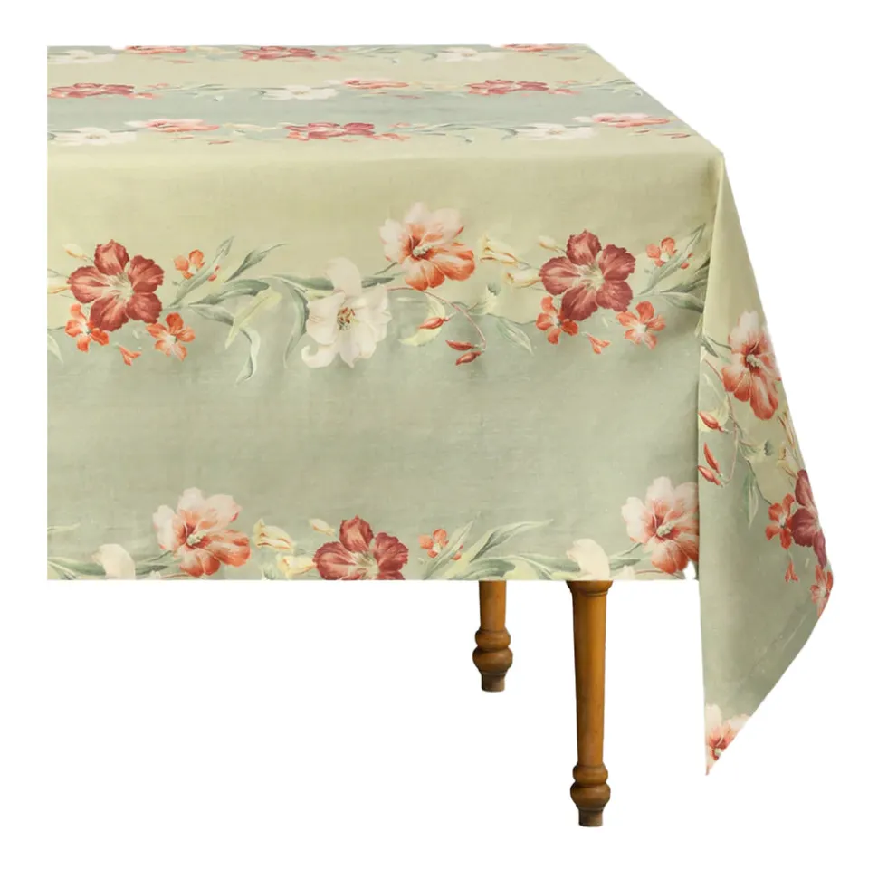 Hibiscus Sage Tablecloth