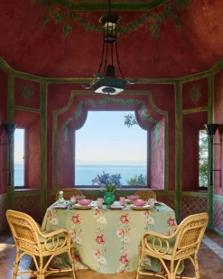 Hibiscus Sage Tablecloth