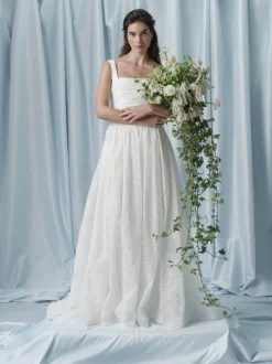 Hippolyta Ivory Floral A-Line Gown