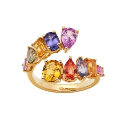 Honeysuckle Wrap Multi-Colored Sapphire Ring