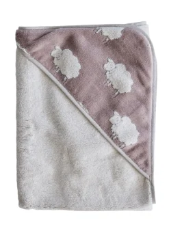 Hooded Bath Towel - Sweet Sheep Jacquard