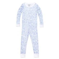 Houston Two Piece Kids Pajamas in Buffalo Bayou Blue