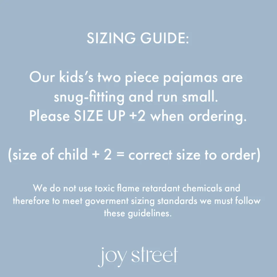 Houston Two Piece Kids Pajamas in Buffalo Bayou Blue