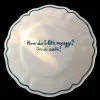 How Do I Like My Eggs? In a Cake Scalloped Plate, Set of 6