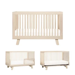 Hudson 3-in-1 Convertible Crib with Toddler Bed Conversion Kit in Natural