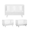 Hudson 3-in-1 Convertible Crib with Toddler Bed Conversion Kit in White