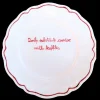 I Only Substitute Caviar with Truffles Scalloped, Plate Set of 6
