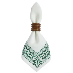 Iberian Border Napkin in Evergreen, Set of 4