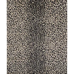 Iconic Leopard Hand-Knotted Rug in Graphite