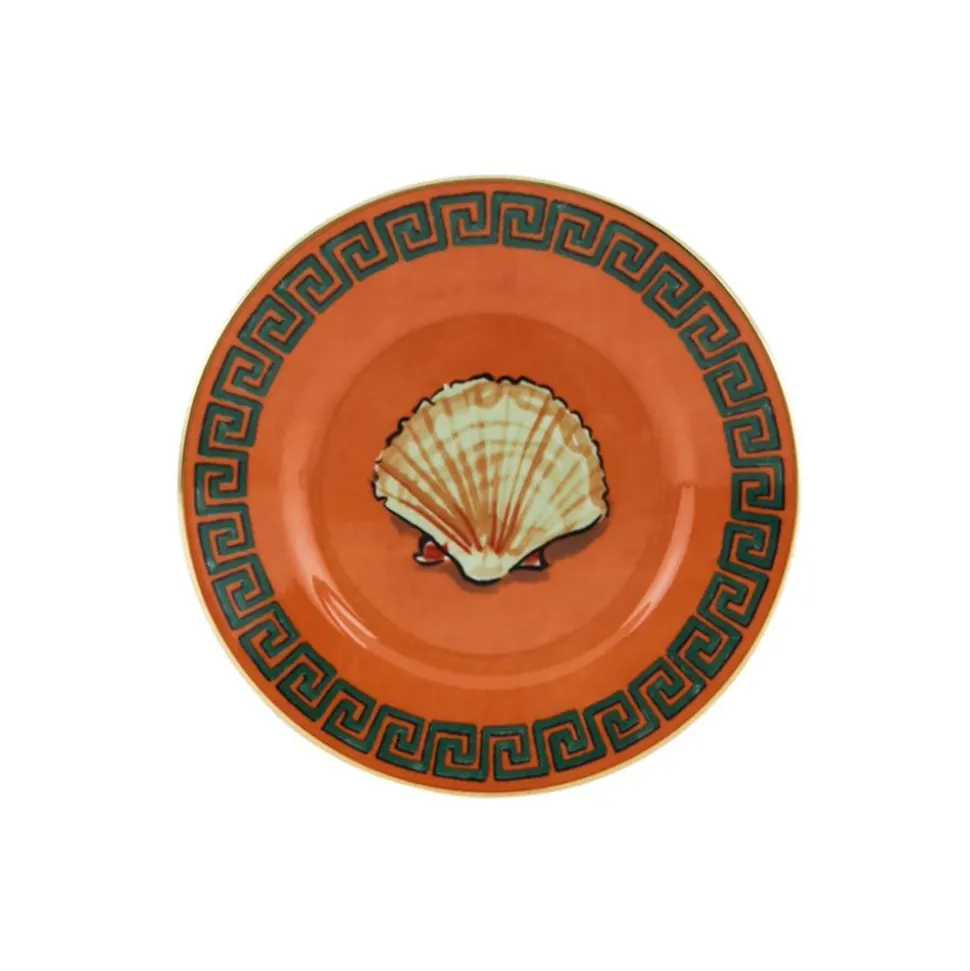 Il Viaggio Di Nettuno Bread Plate in Rock Orange