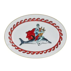 Il Viaggio Di Nettuno Dolphin Oval Platter