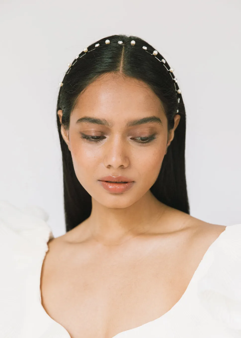 Ines Crystal Pearl Headband